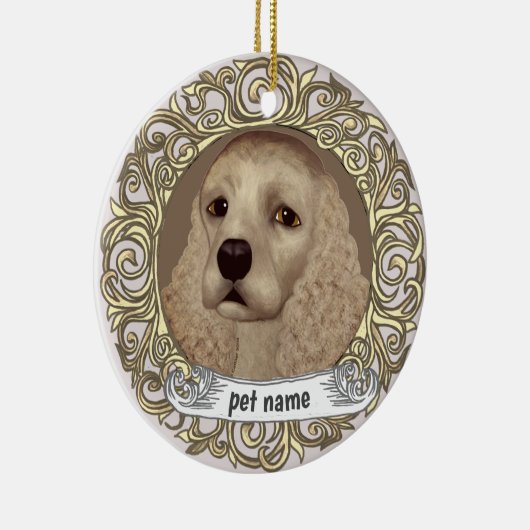 Cocker Spaniel Liefdevolle Herinnering ornament (Rechts)
