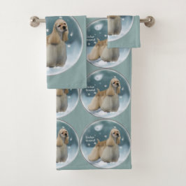 Cocker Spaniel Liefhebbers Kerstmis Bad Handdoek