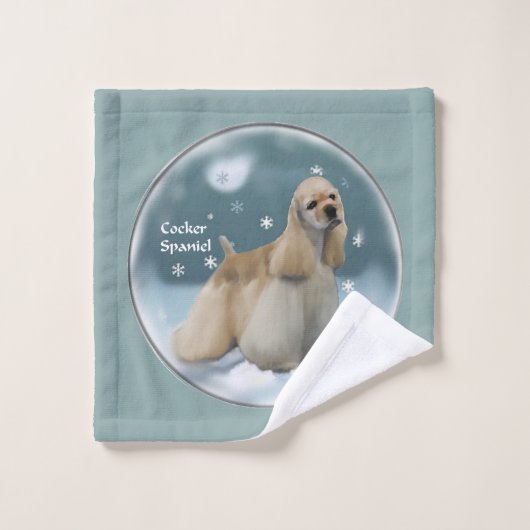 Cocker Spaniel Liefhebbers Kerstmis Bad Handdoek (Wasdoekje)
