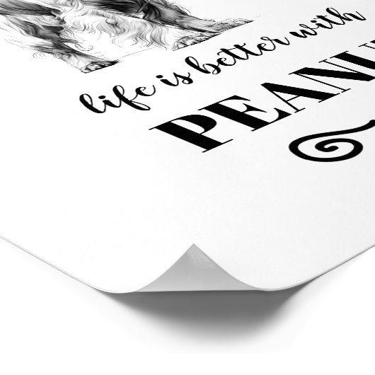 Cocker Spaniel Life is beter met Custom Dog Name Poster (Hoek)