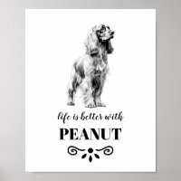 Cocker Spaniel Life is beter met Custom Dog Name