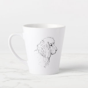 Cocker Spaniel – Lijn Kunstschets Hond Koffiemok Latte Mok
