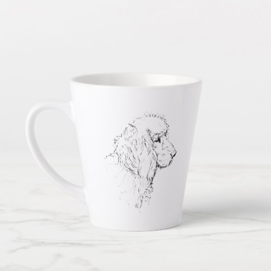 Cocker Spaniel – Lijn Kunstschets Hond Koffiemok Latte Mok (Links)