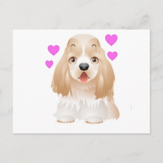 Cocker Spaniel Love Briefkaart (Voorkant)