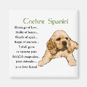 Cocker Spaniel Lovers Gifts Magneet (Voorkant)