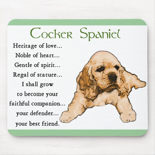 Cocker Spaniel Lovers Gifts Muismat (Voorkant)