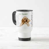 Cocker Spaniel Lovers Gifts Reisbeker (Voorkant links)