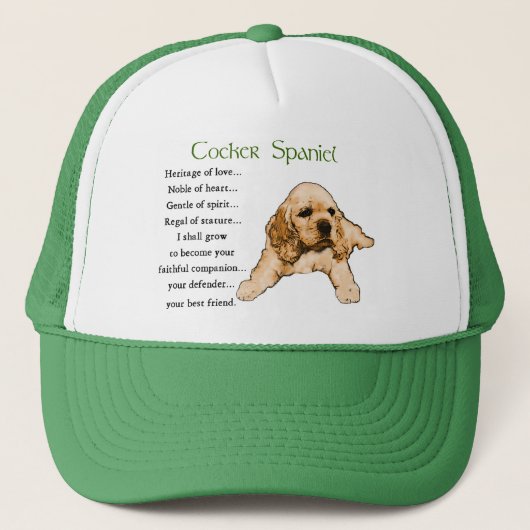 Cocker Spaniel Lovers Gifts Trucker Pet (Voorkant)