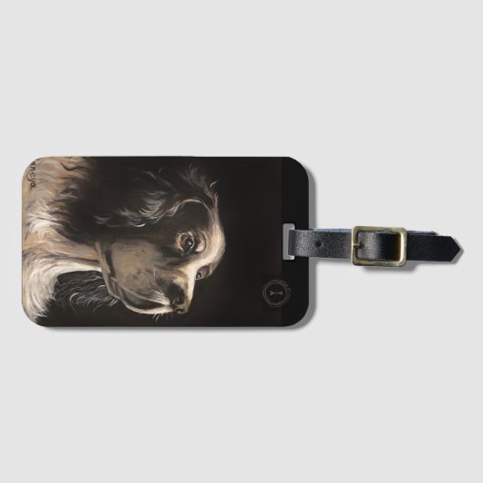 cocker spaniel luggage tag bagagelabel (Voorkant (horizontaal))