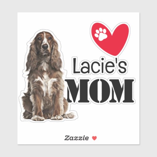 Cocker Spaniel Ma Gepersonaliseerde Sticker (Vel)