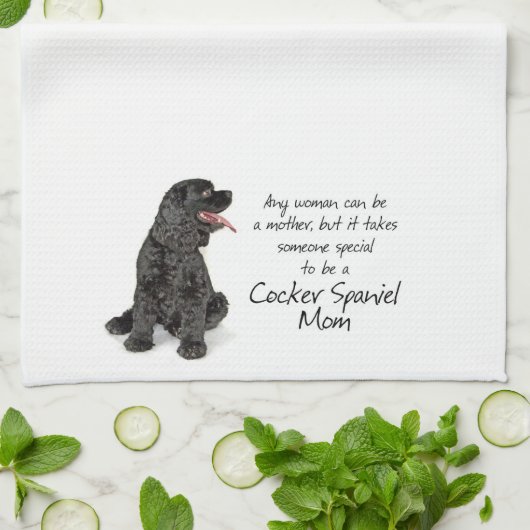 Cocker Spaniel Ma Tea Towel Theedoek (Gevouwen)