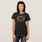 Cocker Spaniel Mam -Amerikaanse vlag Patriottisch T-shirt (Voorkant volledig)