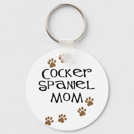 Cocker Spaniel Mam voor Dog Moms Sleutelhanger (Voorkant)