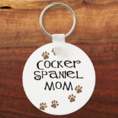 Cocker Spaniel Mam voor Dog Moms Sleutelhanger (Voorkant)