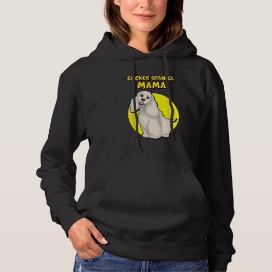 Cocker Spaniel Mama Buff Cocker Spaniel Dog Mother Hoodie (Voorkant)