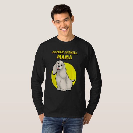 Cocker Spaniel Mama Buff Cocker Spaniel Dog Mother T-shirt (Voorkant volledig)