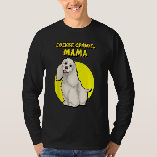 Cocker Spaniel Mama Buff Cocker Spaniel Dog Mother T-shirt (Voorkant)