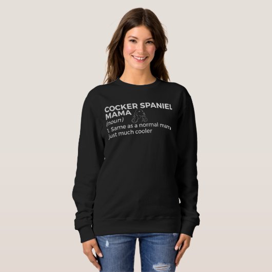 Cocker Spaniel Mama Definition Funny Cocker Spanie Trui (Voorkant volledig)