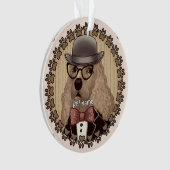 Cocker Spaniel met bril Ornament (voorkant)