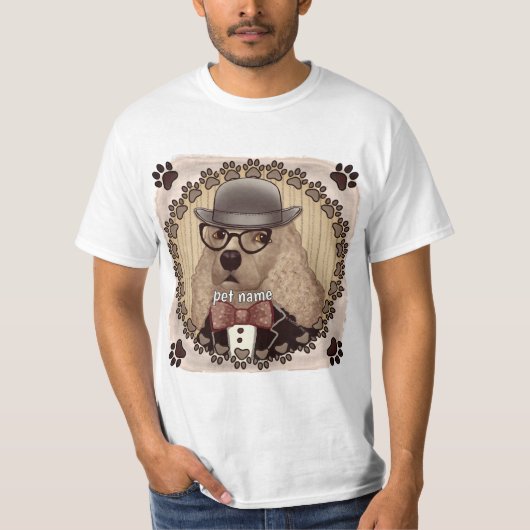 Cocker Spaniel met bril T-shirt (Voorkant)