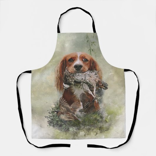 Cocker Spaniel met grijze patrijs Schort (Voorkant)