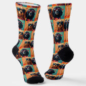 Cocker Spaniel Met Hart Rozen Valentijnsdag Sokken (Gebogen)