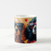 Cocker Spaniel Met Hartrozen Valentijnsdag Koffiemok (Center)