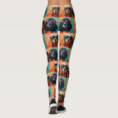 Cocker Spaniel Met Hartrozen Valentijnsdag  Leggings (Achterkant)