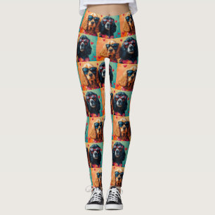 Cocker Spaniel Met Hartrozen Valentijnsdag  Leggings