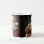 Cocker Spaniel met Kerstman Festive Kerstmis Koffiemok (Center)