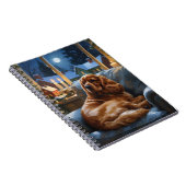 Cocker Spaniel met kerstverlichting Vakantie Notitieboek (Rechterzijde)