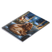Cocker Spaniel met kerstverlichting Vakantie Notitieboek (Linkerzijde)