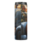 Cocker Spaniel met kerstverlichting Vakantie Thermosbeker (Achterkant)