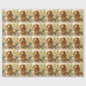 Cocker Spaniel met Pasen Eieren Vakantie Cadeaupapier (Vlak)