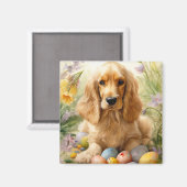 Cocker Spaniel met Pasen Eieren Vakantie  Magneet (Voorkant / Achterkant)