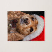 Cocker Spaniel met Santa Hat Legpuzzel (Horizontaal)