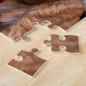 Cocker Spaniel met Santa Hat Legpuzzel (Zijkant)