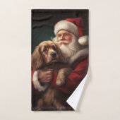 Cocker Spaniel Met Sinterklaas Feestelijke Kerstmi Bad Handdoek (Handdoek)