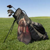 Cocker Spaniel Met Sinterklaas Feestelijke Kerstmi Golfhanddoek (Groen)