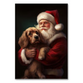 Cocker Spaniel Met Sinterklaas Feestelijke Kerstmi Kaart (Voorkant)