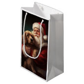 Cocker Spaniel Met Sinterklaas Feestelijke Kerstmi Klein Cadeauzakje (Voorkant Gekanteld)