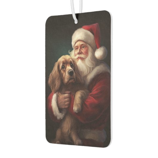 Cocker Spaniel Met Sinterklaas Feestelijke Kerstmi Luchtverfrisser (Links)