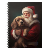 Cocker Spaniel Met Sinterklaas Feestelijke Kerstmi Notitieboek (Voorkant)