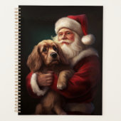 Cocker Spaniel Met Sinterklaas Feestelijke Kerstmi Planner (Voorkant)