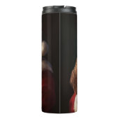 Cocker Spaniel Met Sinterklaas Feestelijke Kerstmi Thermosbeker (Achterkant)