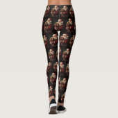 Cocker Spaniel met Sinterklaas Festive Kerstmis Leggings (Achterkant)