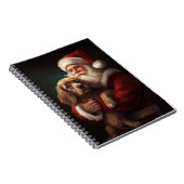 Cocker Spaniel met Sinterklaas Festive Kerstmis Notitieboek (Rechterzijde)