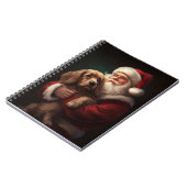 Cocker Spaniel met Sinterklaas Festive Kerstmis Notitieboek (Linkerzijde)