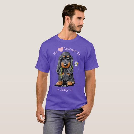 Cocker Spaniel Mijn hart behoort tot T-shirt (Voorkant volledig)