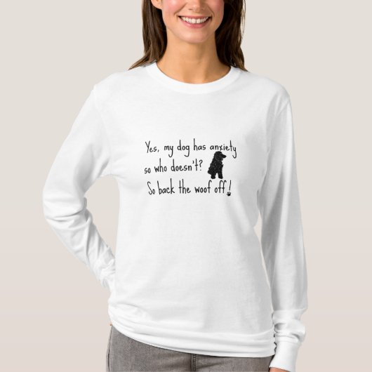 Cocker Spaniel Mijn Hond Heeft Angst Woof OFF  T-shirt (Voorkant)